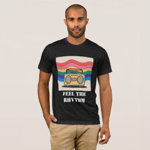 Feel The Rhythm Retro Boombox T-Shirt