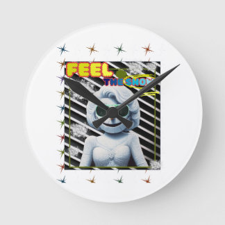 Feel the snow round clock