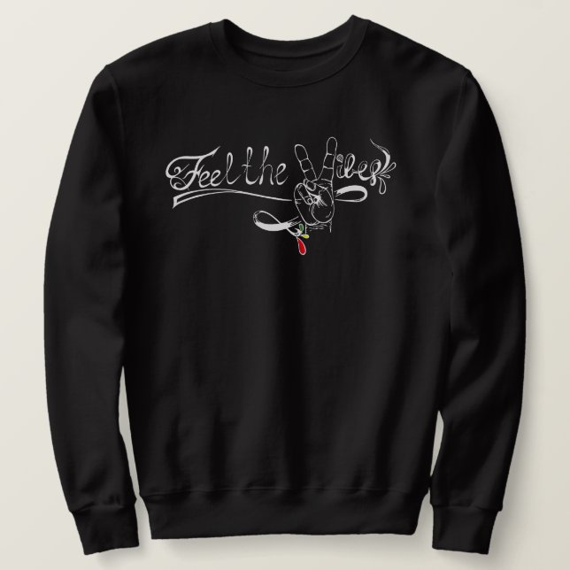 Feel the Vibes logo Longsleeve T-shirt Sweatshirt (Design Front)