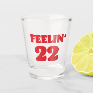 Feelin' 22 Shot Glass, Swifty 22 Birthday Shot Gla Shot Glass