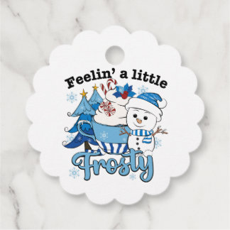 Feelin’ a Little Frosty Cute Snowman Favour Tags