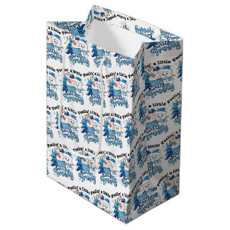 Feelin’ a Little Frosty Cute Snowman Medium Gift Bag