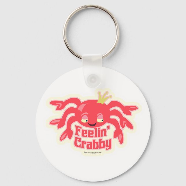 Feelin Crabby Cute Crab Key Ring (Front)