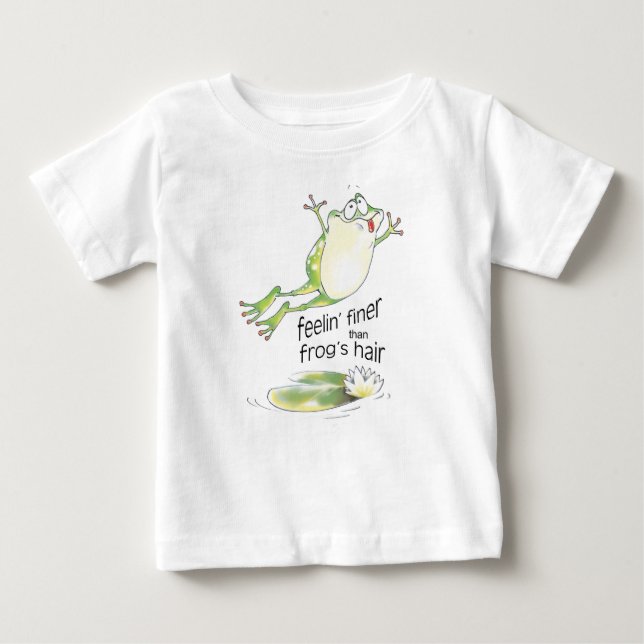 feelin' fine frog baby T-Shirt (Front)