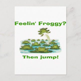 feelin froggy postcard