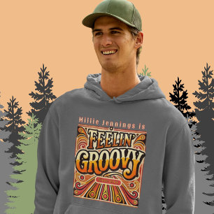 Feelin Groovy Personalised Retro 70s Vintage Hoodie