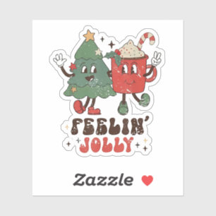 Feelin' Jolly Christmas Hot Cacoa Groovy Christmas