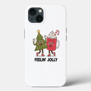Feelin Jolly Christmas Tree Coffee Lover Winter iPhone 13 Case