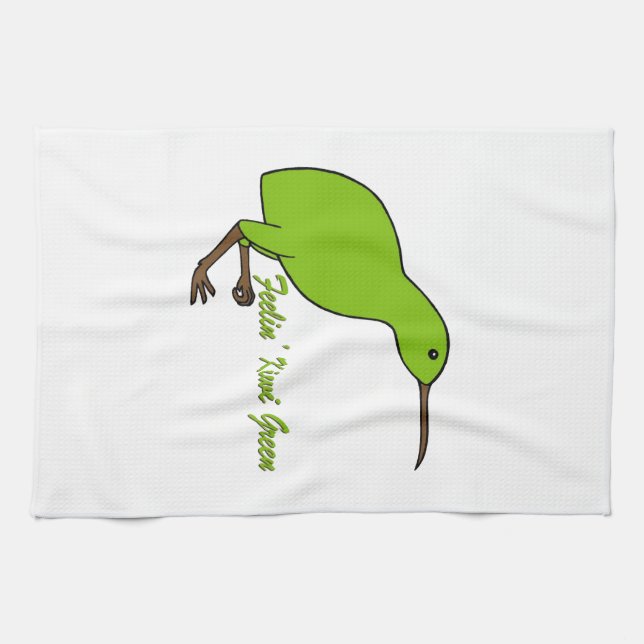 Feelin' Kiwi Green Tea Towel (Horizontal)