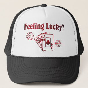 Feelin Lucky Dice Cards U.S. Custom Ink Trucker Hat