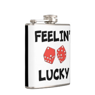 "FEELIN' LUCKY" DICE HIP FLASK