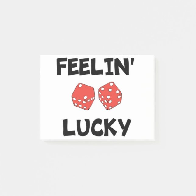 "FEELIN' LUCKY" DICE POST-IT NOTES (Front)