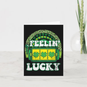 Feelin Lucky St Patricks Day Shamrock 4 Leaf Clove Card
