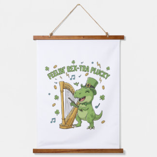 Feelin' Rex-tra Plucky Funny St. Patrick's Day   Hanging Tapestry