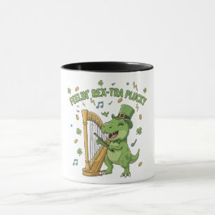 Feelin' Rex-tra Plucky Funny St. Patrick's Day Mug