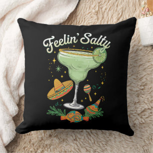 Feelin' Salty Margarita Funny Cinco De Mayo Cushion