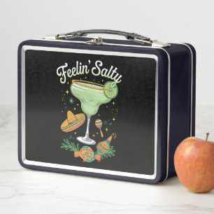 Feelin' Salty Margarita Funny Cinco De Mayo Metal Lunch Box