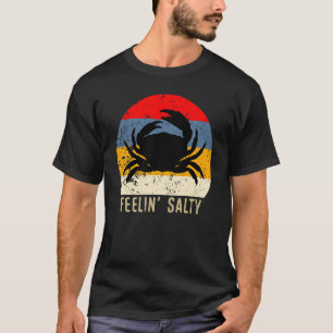 Feelin Salty Maryland Crab Sunset Graphic T-Shirt