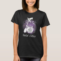 Feelin witchy graphic witchcraft cauldron broom sp