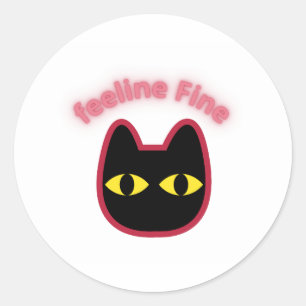 Feeline Fine Neon Cat Die-Cut Sticker