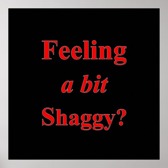 Feeling a Bit Shaggy Poster Matte (Front)