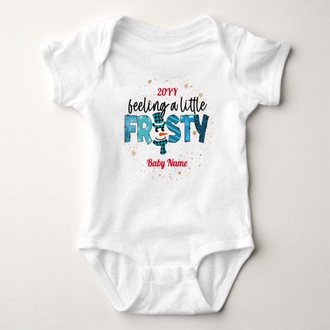 Feeling A Little Frosty Customise Baby Bodysuit (Front)