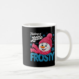 Feeling A Little-frosty Cute Retro Snowman Christm Coffee Mug