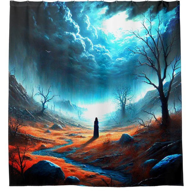 Feeling Alone Shower Curtain (Front)