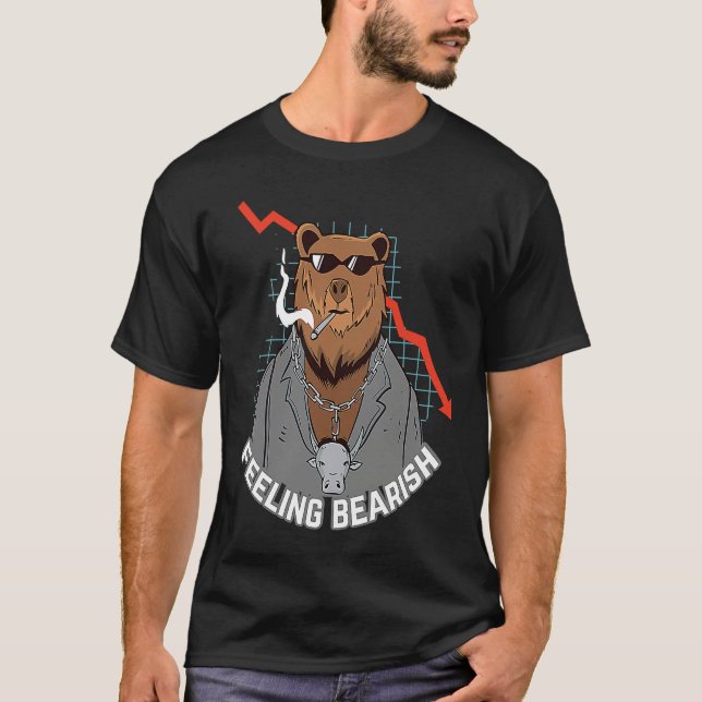 Feeling Bearish Crypto Bitcoin Bear BTC Bullrun co T-Shirt (Front)
