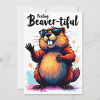 Feeling Beaver-tiful – Funny Beaver Graphic 