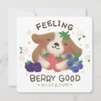 Feeling Berry Good: Cute Dog with Berries