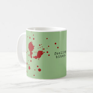 FEELING BITEY Funny Zombie Green Coffee Mug