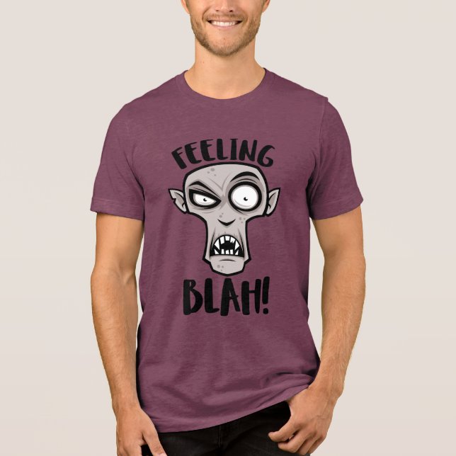 Feeling Blah Nosferatu Vampire Tri-Blend Shirt (Front)