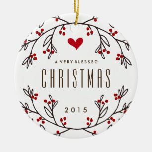 Feeling Blessed Holiday Photo Ornament