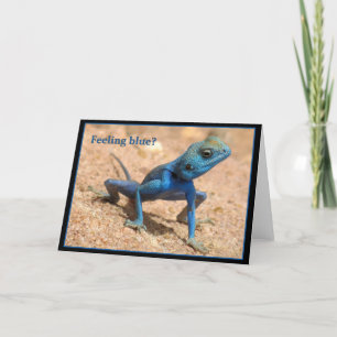 Feeling blue get well card