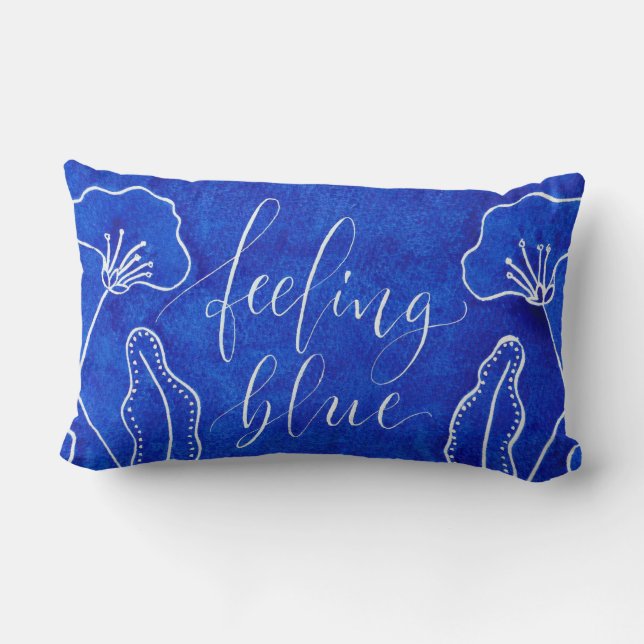 Feeling Blue Lumbar Cushion (Back)