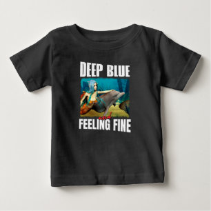 Feeling Blue Ocean Mermaid Dolphin Art Baby T-Shirt