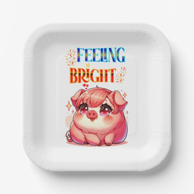 Feeling Bright Paper Plate (Front)