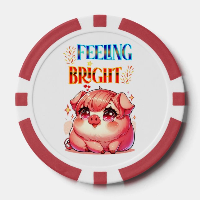 Feeling Bright Poker Chips (Front)