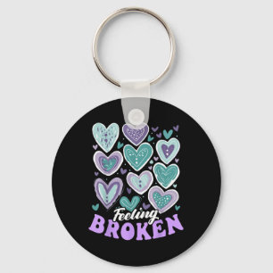 Feeling Broken, Suicide Prevention Heart, Suicide  Key Ring