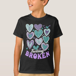 Feeling Broken, Suicide Prevention Heart, Suicide  T-Shirt