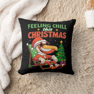 Feeling Chill This Christmas Pelican Retro Holiday Cushion