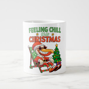 Feeling Chill This Christmas Pelican Retro Holiday Large Coffee Mug