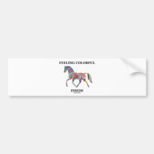 Feeling Colourful Inside (Colour Swirl Horse) Bumper Sticker