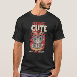 Feeling cute might curse you later  Cute Baphomet  T-Shirt