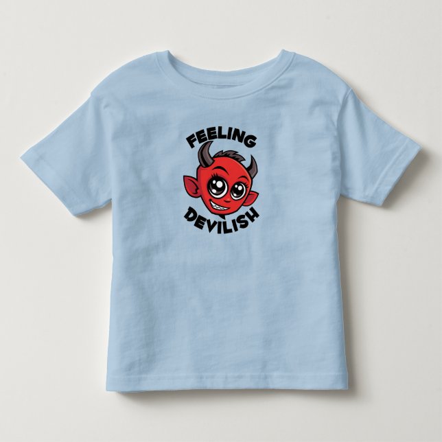 Feeling Devilish Cute Smiling Devil Toddler T-Shirt (Front)