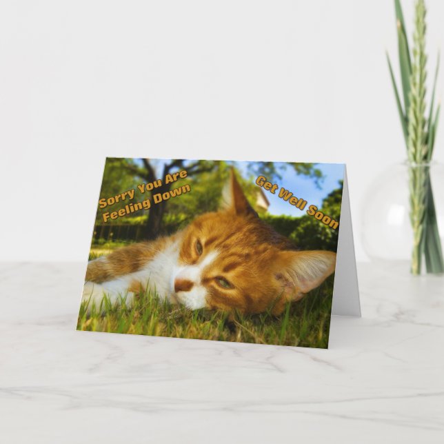 Feeling Down Kitty Card (Front)