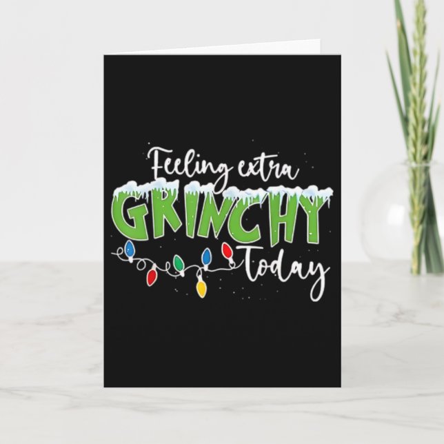 Feeling Extra Today Funny Christmas 2024  Card (Front)