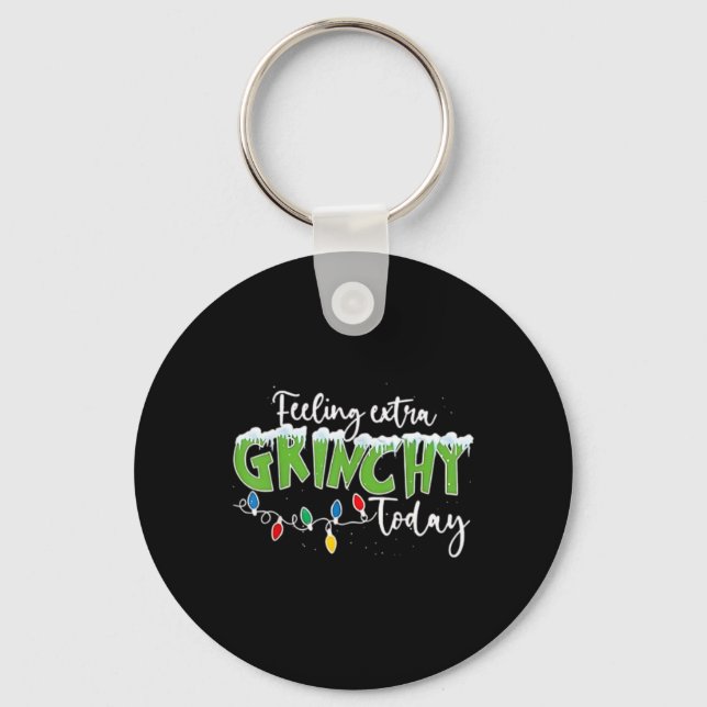 Feeling Extra Today Funny Christmas 2024  Key Ring (Front)