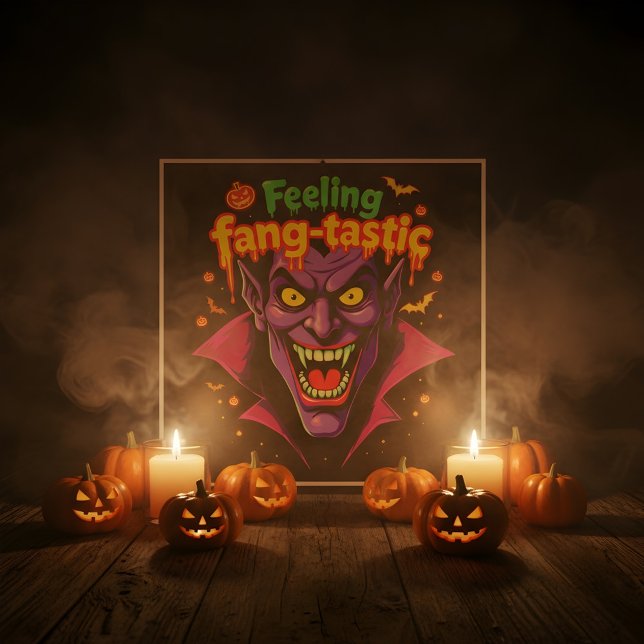 Feeling Fang Tastic Halloween Vampire Design Poster (Creator Uploaded)